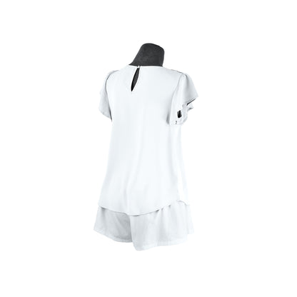 Blusa de mangas con olanes