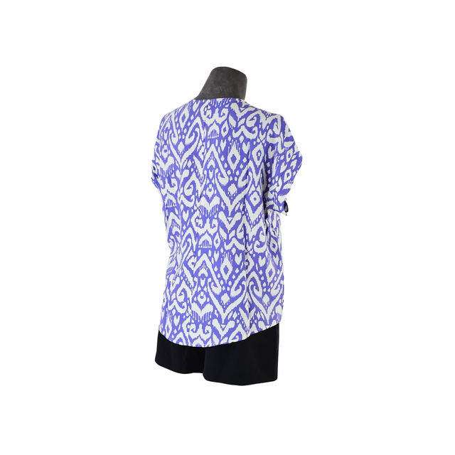 Blusa bicolor sencilla con estampado