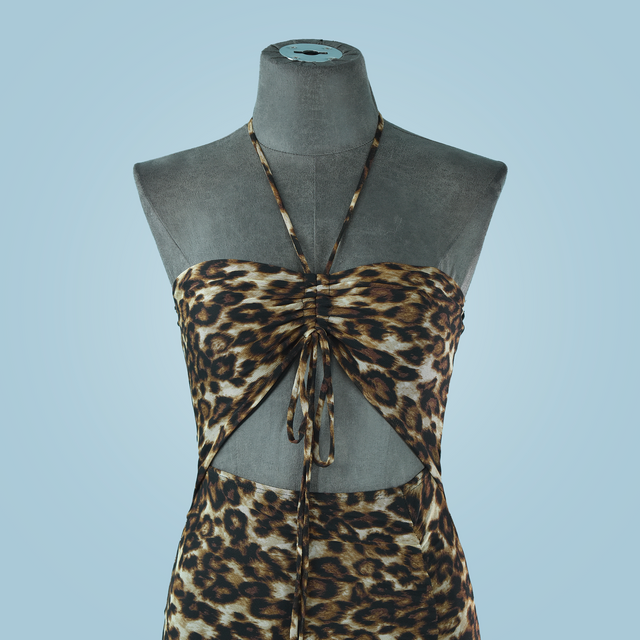 VESTIDO TRASLUCIDO ANIMAL PRINT