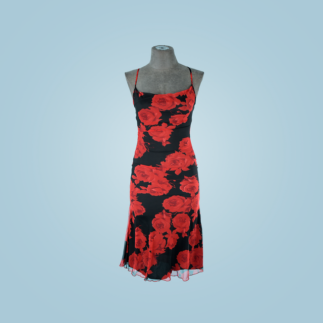 VESTIDO CORTO CON ESTAMPADO FLORAL